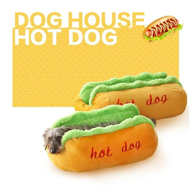 Premium Removable and Washable Soft Fiber Pet Bed - Hot Dog House Lounger for Dogs and Cats