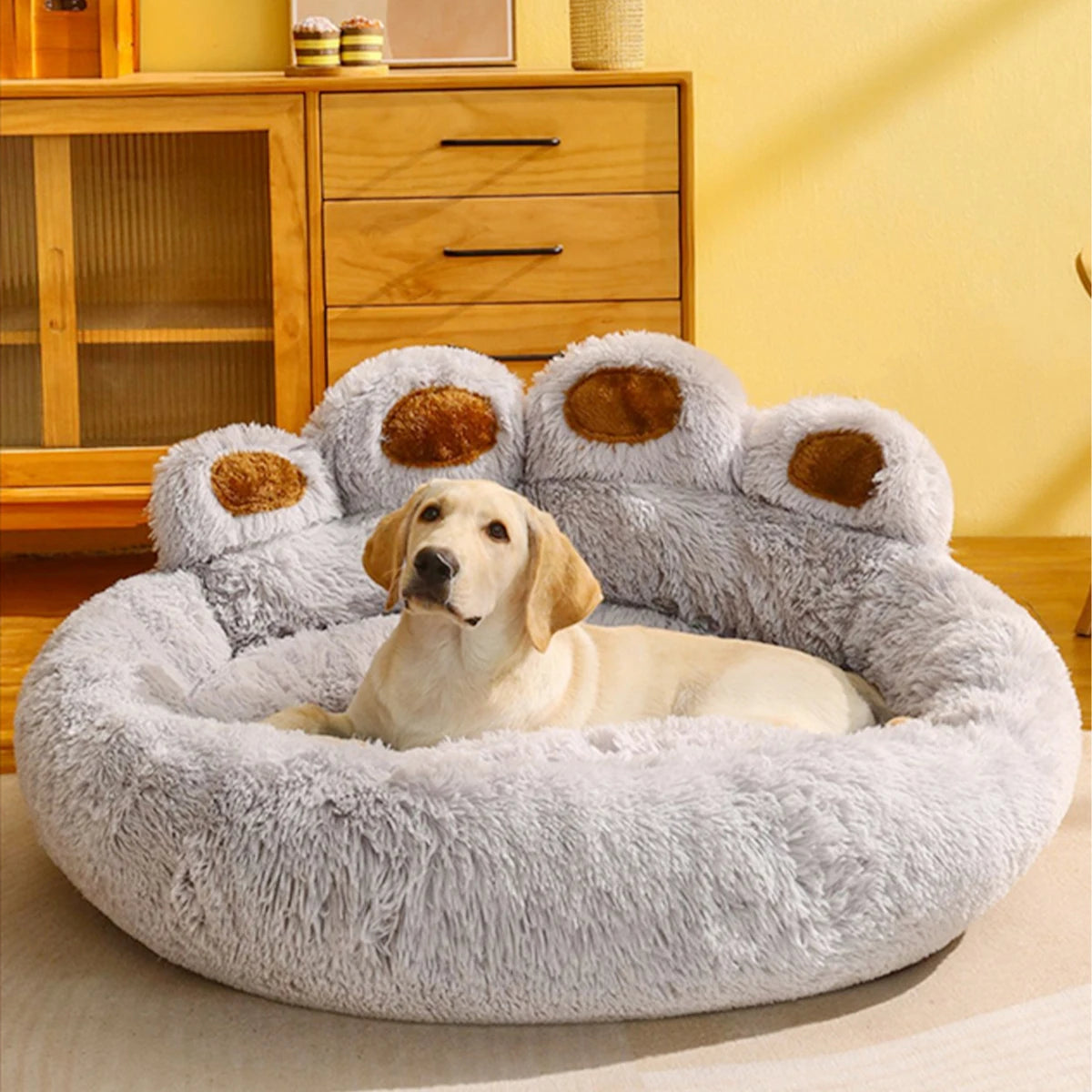 Luxury Plush Dog Sofa Beds for Small to Medium Pets - Washable Kennel Mat and Cozy Basket for Puppies and Cats