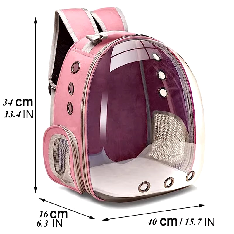 Cat Pet Carrier Backpack Transparent Capsule Bubble Pet Backpack Small Animal Puppy Kitty Bird Breathable Pet Carrier for Travel