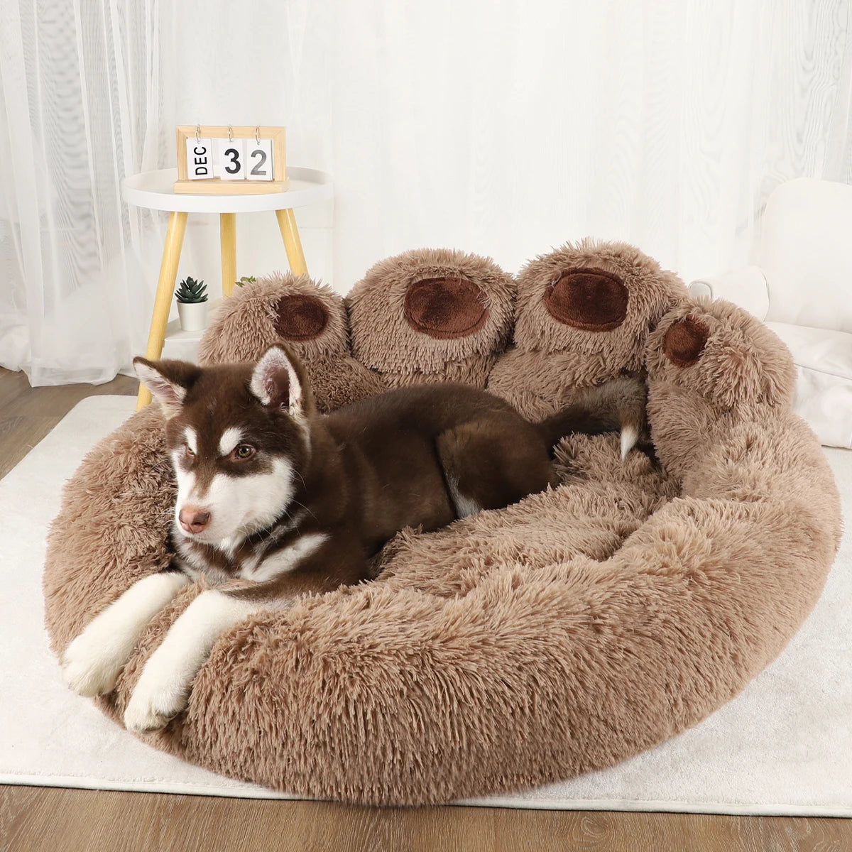 Luxury Plush Dog Sofa Beds for Small to Medium Pets - Washable Kennel Mat and Cozy Basket for Puppies and Cats